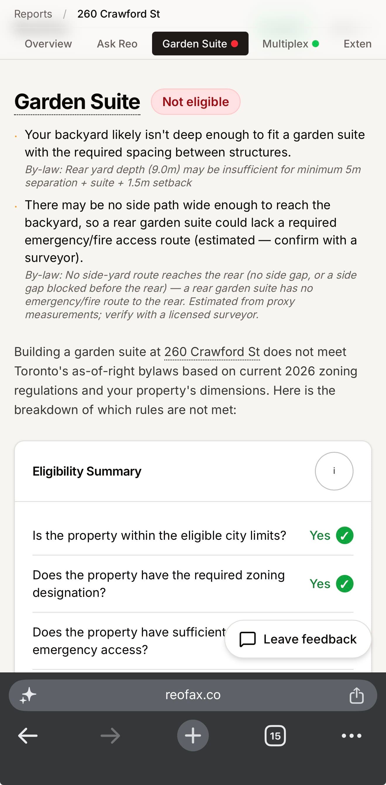 See exactly why — plain English + the by-law
